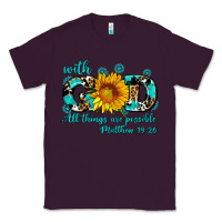 Plum with god all things are possible sunflower Classic Tee - AdoDesignShop