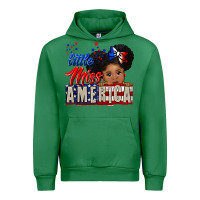 Emerald little miss america black girl peekaboo Urban Hoodie - CowGirlArtShop