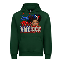 Forest Green little miss america black girl peekaboo Urban Hoodie - CowGirlArtShop