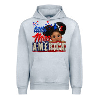 Heather Grey little miss america black girl peekaboo Urban Hoodie - CowGirlArtShop