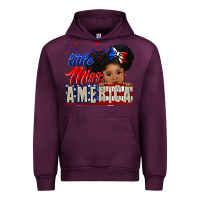 Mauve Wine little miss america black girl peekaboo Urban Hoodie - CowGirlArtShop