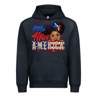 Navy little miss america black girl peekaboo Urban Hoodie - CowGirlArtShop
