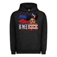 Pigment Black little miss america black girl peekaboo Urban Hoodie - CowGirlArtShop