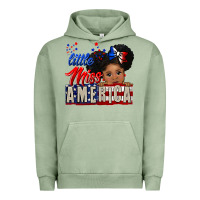 Pigment Oil Green little miss america black girl peekaboo Urban Hoodie - CowGirlArtShop