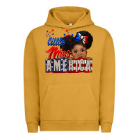 Little Miss America Black Girl Peekaboo Urban Hoodie | Teevron