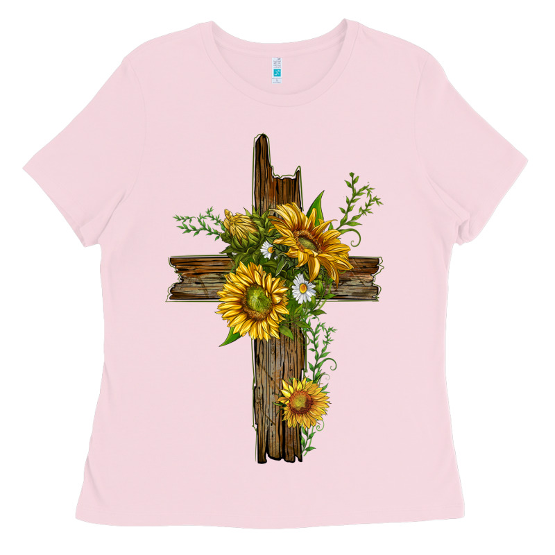 Sunflower Cross Ladies Tee by texasbilliewilder | Teevron