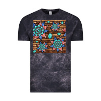 Cloud Black 4th of july turquoise gemstone seamless pattern Vintage Tee - BundleAndBundleShop