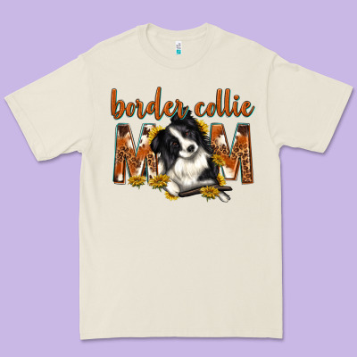 Western Border Collie Mom Premium Tee Designed By Texasbilliewilder