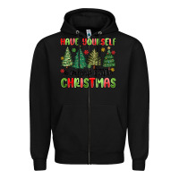 Black have yourself a merry little christmas Zipper Hoodie - MaliasSmallBusiness