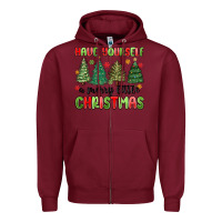 Burgundy have yourself a merry little christmas Zipper Hoodie - MaliasSmallBusiness