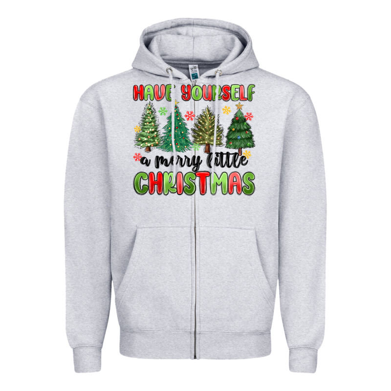 Have Yourself A Merry Little Christmas Zipper Hoodie by MaliasSmallBusiness | Teevron