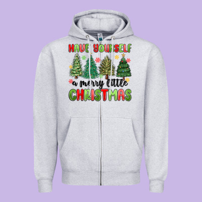 Have Yourself A Merry Little Christmas Zipper Hoodie Designed By Maliassmallbusiness