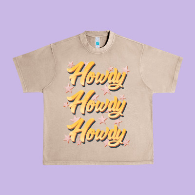 Howdy Howdy Howdy Urban Heavy Tee Designed By Jahusdesignshop