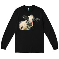 Black holstein heifer face Long Sleeve Tee - LillyAllenDesigns
