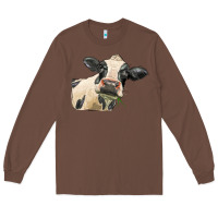 Chestnut holstein heifer face Long Sleeve Tee - LillyAllenDesigns