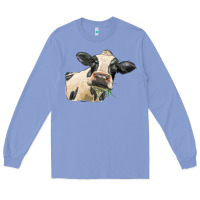 Colony Blue holstein heifer face Long Sleeve Tee - LillyAllenDesigns