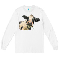 White holstein heifer face Long Sleeve Tee - LillyAllenDesigns