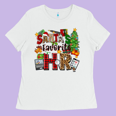 Santa's Favorite Hr Ladies Tee Designed By Zillion Design Studio