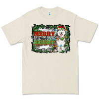 Bone merry and bright husky farm  background Premium Tee - RanaPortraitStore