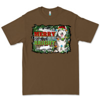 Cacao merry and bright husky farm  background Premium Tee - RanaPortraitStore