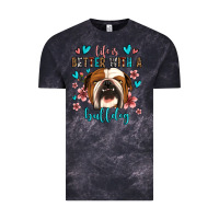 Cloud Black life is better with a bulldog Vintage Tee - Jasminsmagicworld