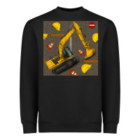 Black excavator seamless pattern Heavyweight Sweatshirt - BundleAndBundleShop