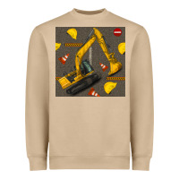 Mushroom excavator seamless pattern Heavyweight Sweatshirt - BundleAndBundleShop