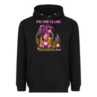 Black fresh lilac gnome Heavyweight Hoodie - BarkalooDesign