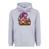 Heather Grey fresh lilac gnome Heavyweight Hoodie - BarkalooDesign
