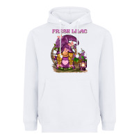 White fresh lilac gnome Heavyweight Hoodie - BarkalooDesign