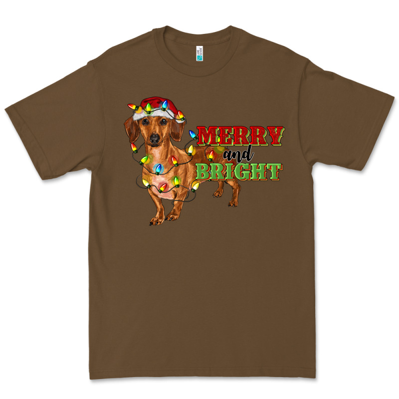 Merry And Bright Dachshund Premium Tee by RanaPortraitStore | Teevron