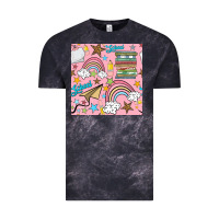 Cloud Black school with rainbow seamless pattern Vintage Tee - BundleAndBundleShop
