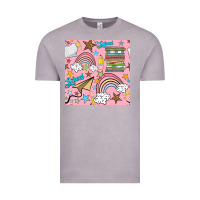 Vintage Zinc school with rainbow seamless pattern Vintage Tee - BundleAndBundleShop