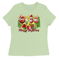 Matcha merry christmas wine glasses Ladies Tee - Zillion Design Studio