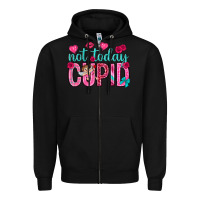 Black not today cupid Zipper Hoodie - NancyCooperArtShop