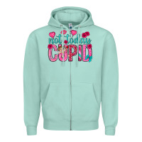 Seafoam not today cupid Zipper Hoodie - NancyCooperArtShop