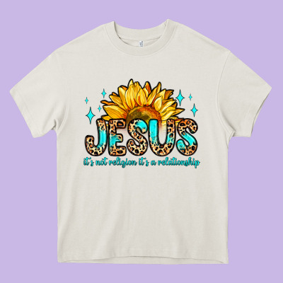 Jesus It S Not Religion It S A Relationship Heavy Core Tee Designed By Zillion Design Studio