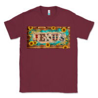 Burgundy jesus western patterns license plate template Classic Tee - BarkalooDesign