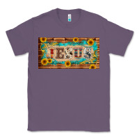 Lavender jesus western patterns license plate template Classic Tee - BarkalooDesign