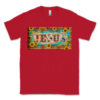 Red jesus western patterns license plate template Classic Tee - BarkalooDesign