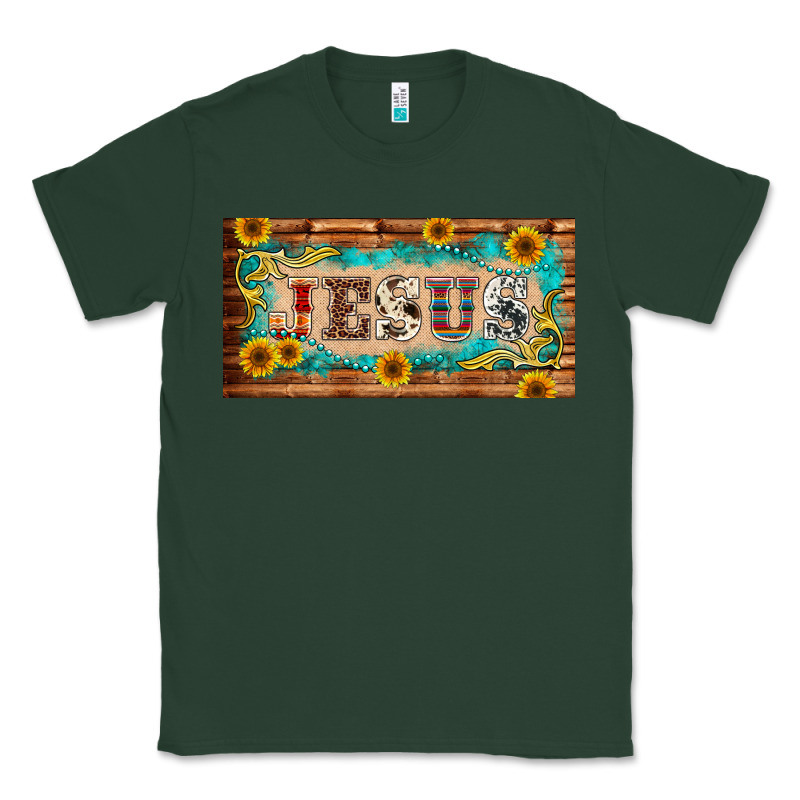 Jesus Western Patterns License Plate Template Classic Tee by BarkalooDesign | Teevron