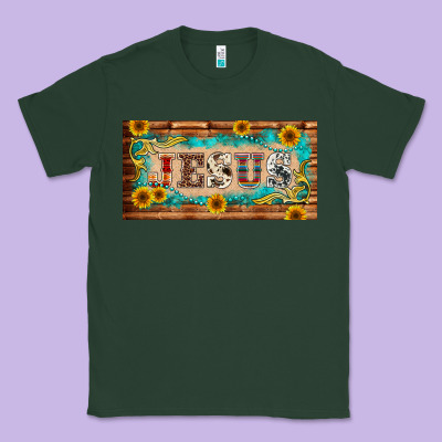 Jesus Western Patterns License Plate Template Classic Tee Designed By Barkaloodesign