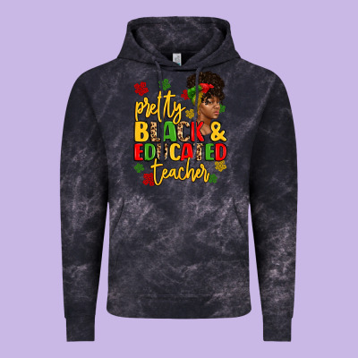 Pretty Black And Educated Teacher Vintage Hoodie Designed By Artiststas