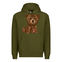 Army Green bear Premium Hoodie - texasbilliewilder