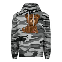 Slate Camo bear Premium Hoodie - texasbilliewilder