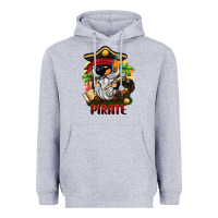 Heather Grey pirate gnome Heavyweight Hoodie - BarkalooDesign