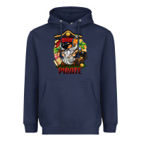 Navy pirate gnome Heavyweight Hoodie - BarkalooDesign