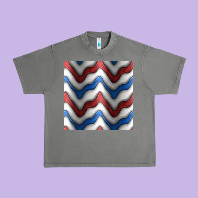 4th July Stripes Seamless Pattern Urban Heavy Tee Designed By Bundleandbundleshop