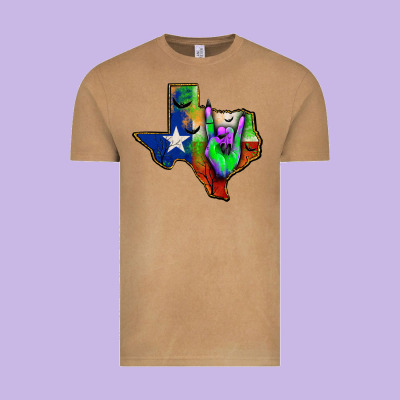 Texas Map Halloween Vintage Tee Designed By Jahusdesignshop