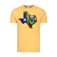 Vintage Mustard texas map halloween Vintage Tee - JahusDesignShop